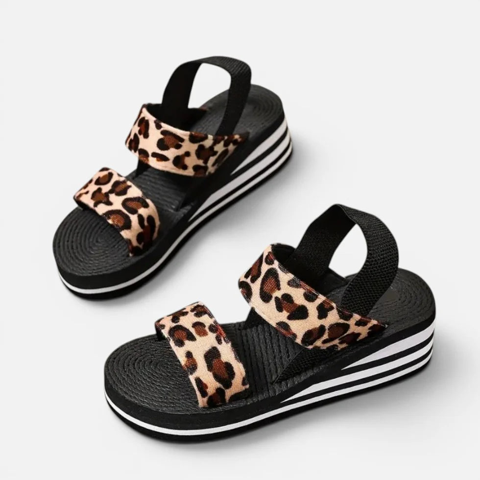 Women Platform Sandals Elastic Straps