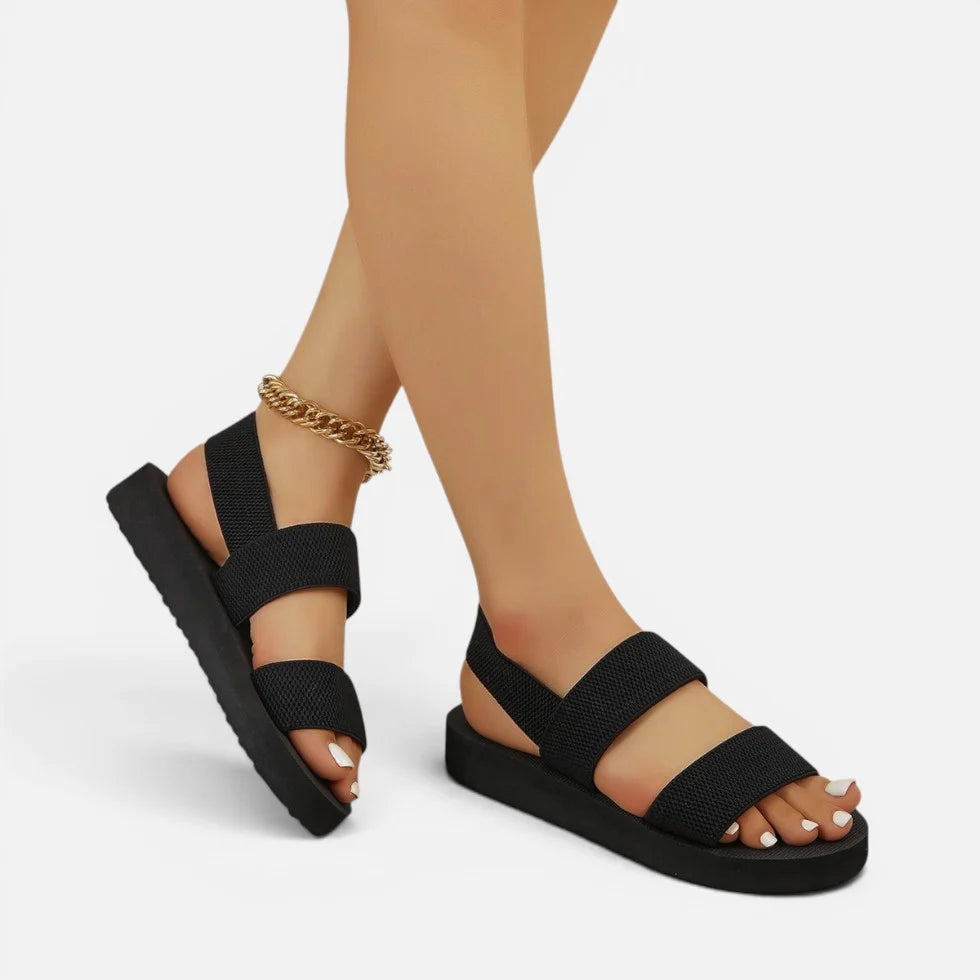 Women Platform Sandals Elastic Straps