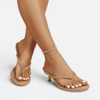 Women Flip Flop Kitten Heels