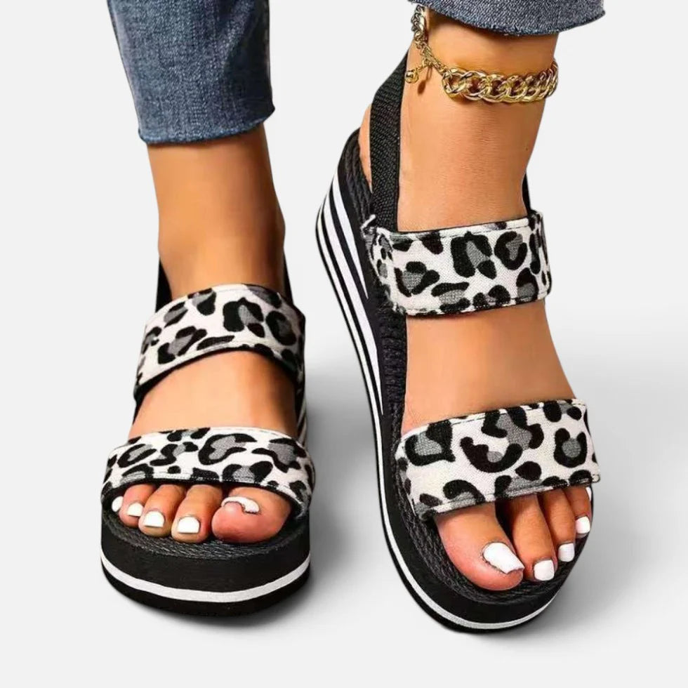 Women Platform Sandals Elastic Straps