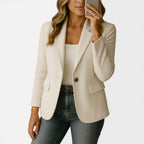 Women Tailored Blazer Notch Lapel