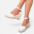 Women Wedge Espadrille Sandals Ankle Strap