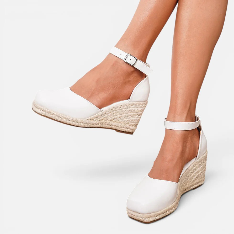 Women Wedge Espadrille Sandals Ankle Strap