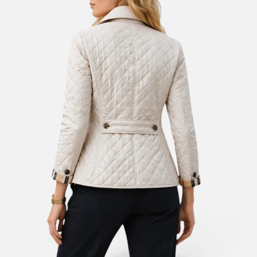 Women Quilted Jacket Button Front