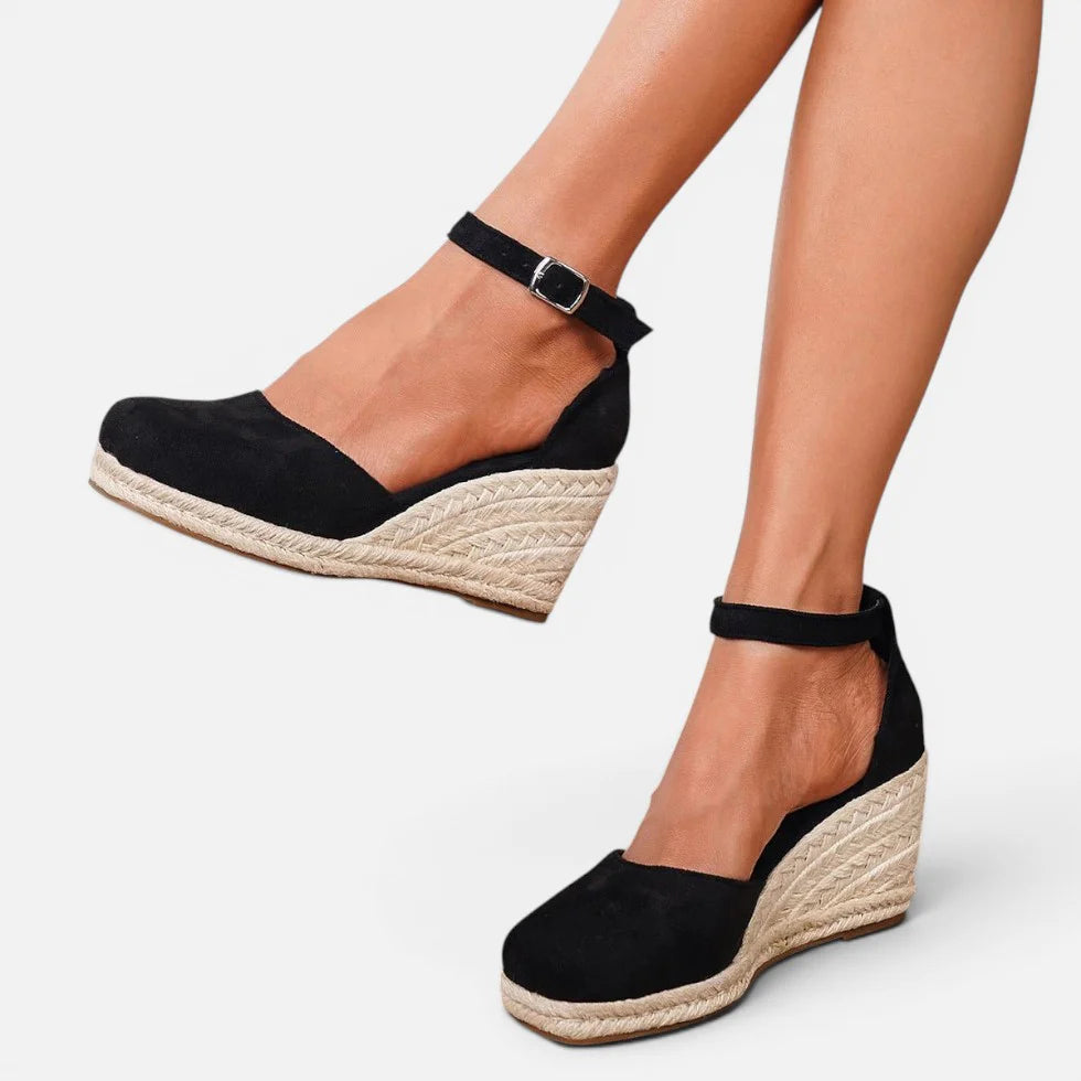 Women Wedge Espadrille Sandals Ankle Strap