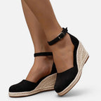 Women Wedge Espadrille Sandals Ankle Strap
