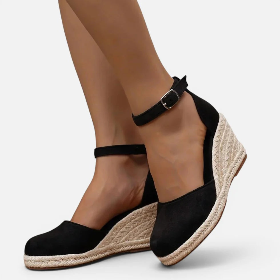 Women Wedge Espadrille Sandals Ankle Strap