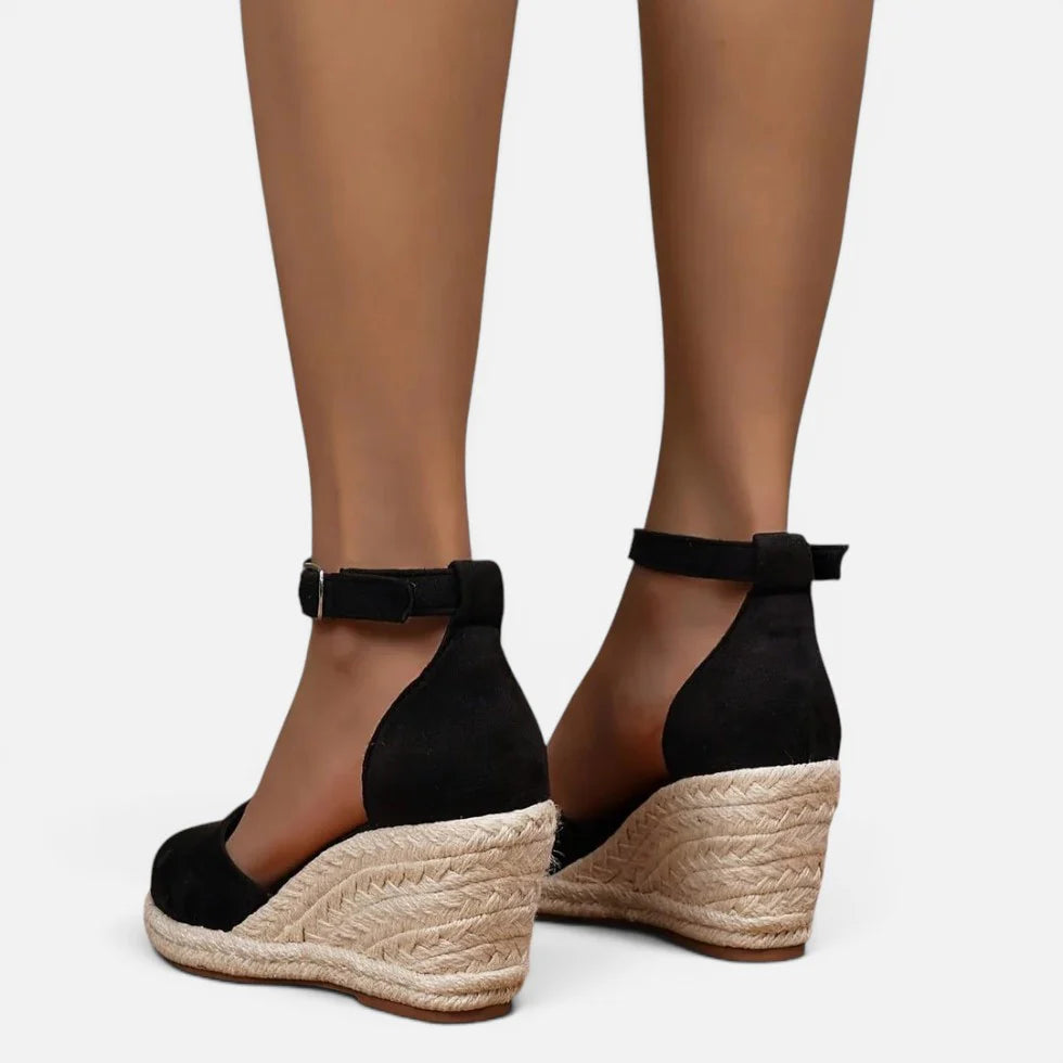Women Wedge Espadrille Sandals Ankle Strap