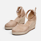 Women Wedge Espadrille Sandals Ankle Strap